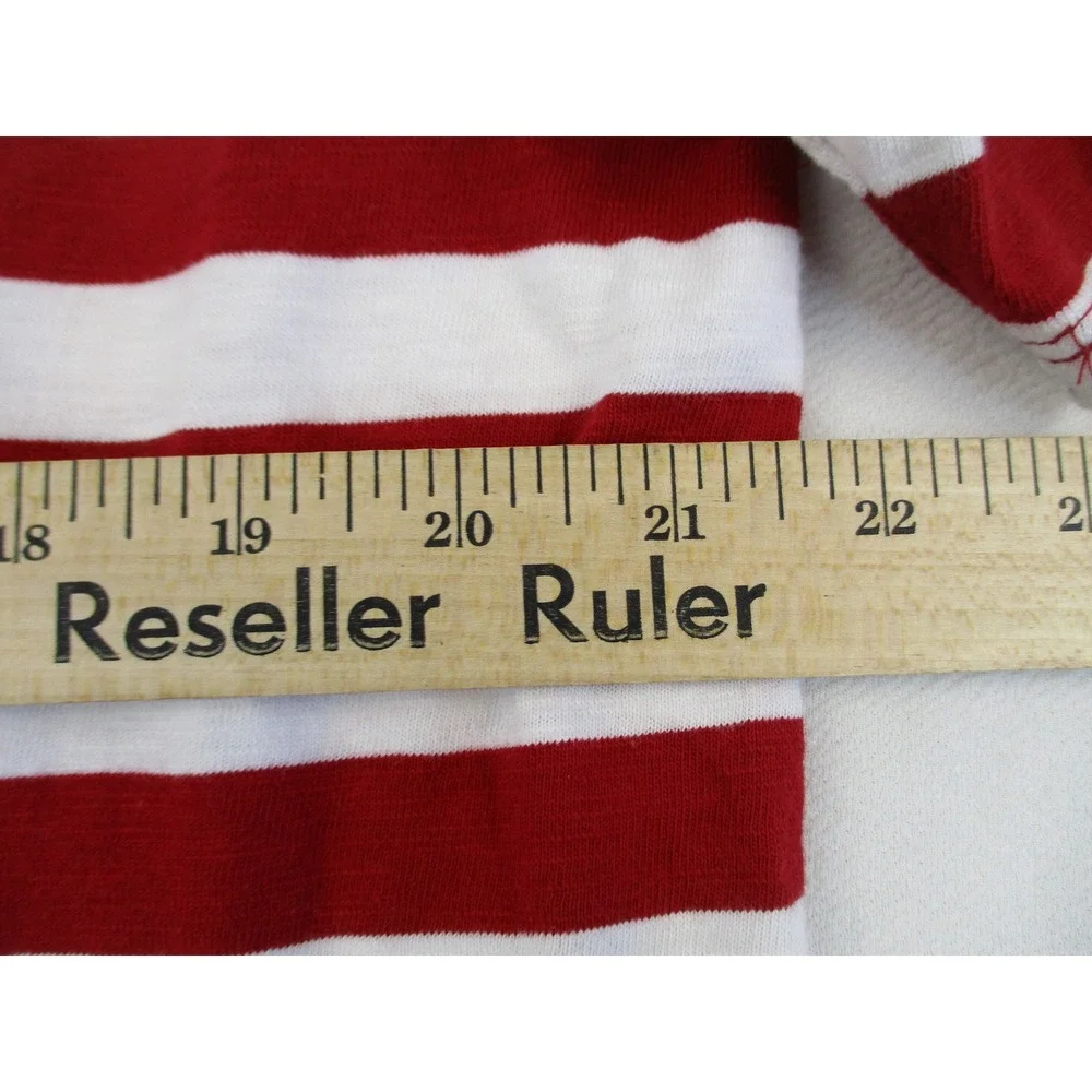 Guess Shirt Mens Medium Red White Striped Originals Embroidered Logo Vintage - Picture 6 of 9
